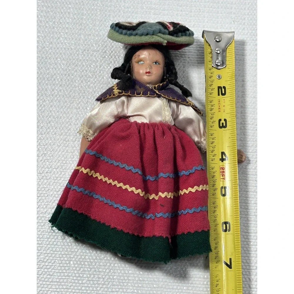 Collectible‎ Porcelain Doll Mexico Folk Art 1930s ORIGINAL 7